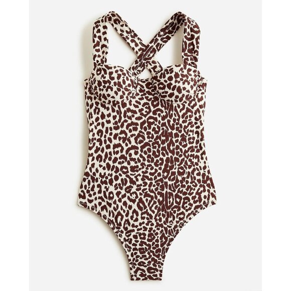 J.Crew Other - NWT J.Crew Underwire Cup One-Piece Swimsuit Leopard Print 16